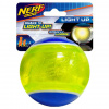 NERF Мяч светящийся прозрачный для собак, резина, 8см.