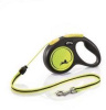 FLEXI Рулетка "NEON" XS трос, 3м, до 8кг, черный/неон