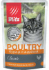Blitz Classic Chicken & Turkey 85гр. корм для взрослых кошек курица с индейкой, кусочки в желе