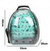 Pet Fashion Рюкзак-переноска "Панорама" с принтом, бирюзовый, 33х25х42см.