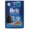 Brit Premium 85гр. Adult корм для взрослых кошек, цыплёнок и перепёлка в соусе