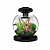 Tetra Аквариум Cascade Globe Duo Waterfall круглый с LED светильником, черный, 6,8л.
