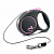 FLEXI Рулетка "BLACK DESIGN" XS трос, 3м, до 8кг, черный/розовый